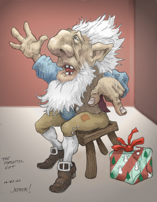 'The Forgotten Gift' - Digital Sketch - Copyright 2020 - Jephyr - Al Rights Reserved